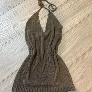 Royalty Light brown halter tank top